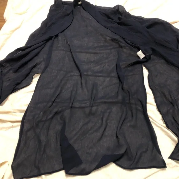 NWOT Eileen Fisher Sheer Silk Jacket Duster - Picture 5 of 9